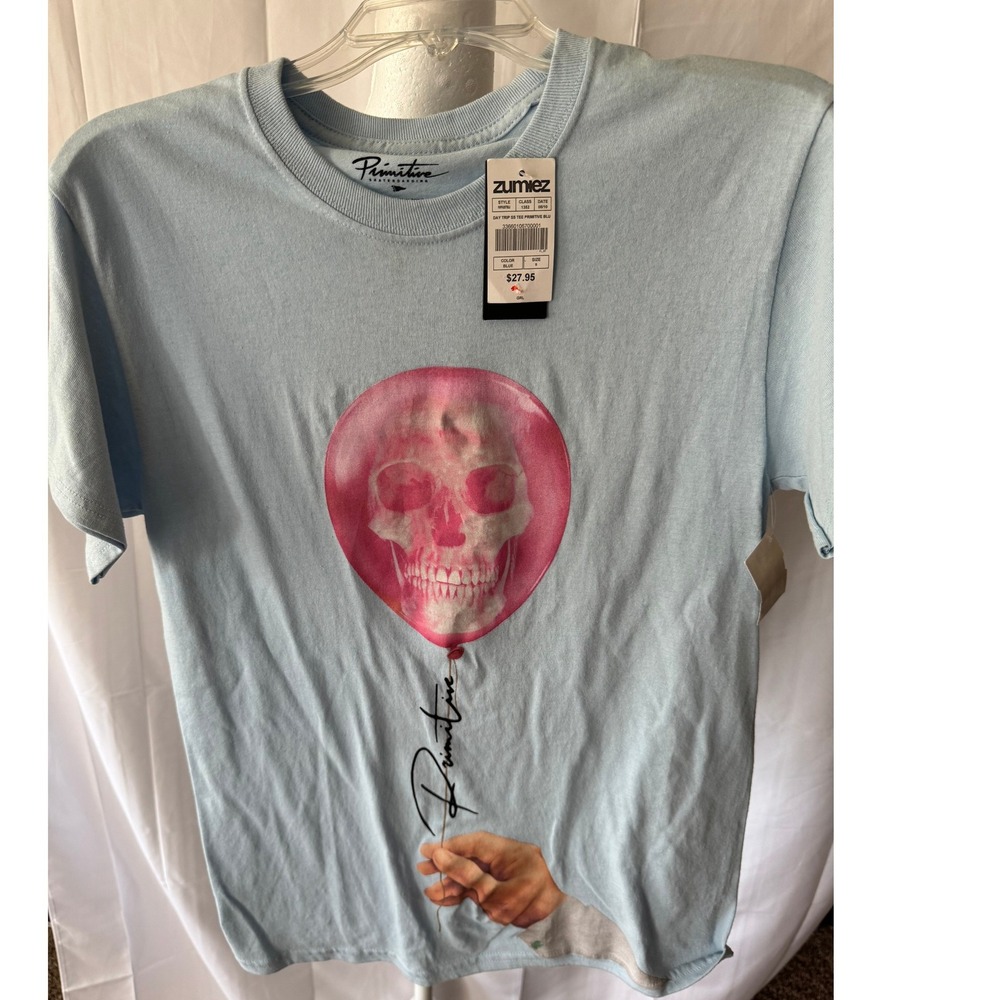 Primitive Skateboarding Balloon Skull Graphic T-Shirt‎ Men's Small